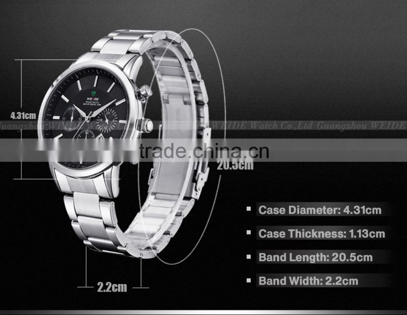 Alibaba Express Fashionable Hot Selling WEIDE Stainless Steel Band Men Sport Watches