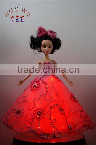 KaYiWa Plastic Barbie Dolls / Light Up Kids Toys / Luminescent Dress