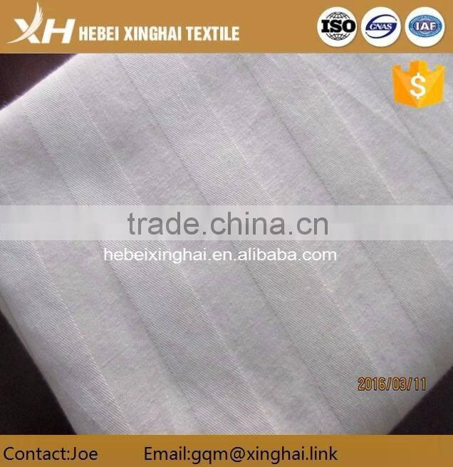 CVC 50% polyester 50% cotton sateen fabric for hotel bed sheet
