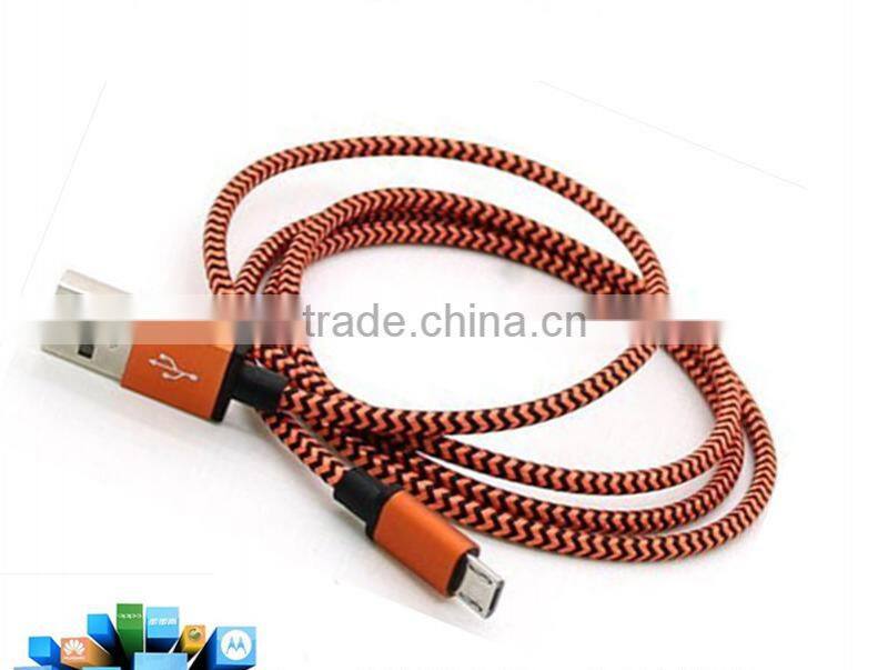 Durable Braided Nylon USB Data Sync Charger Cable Cord for Samsung Data Sync Data Charging Usb Cable