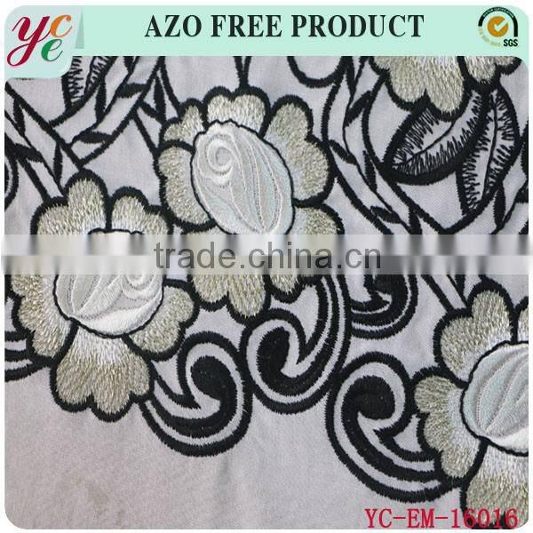 New style vintage patten rayon fabric with cutwork embroidery