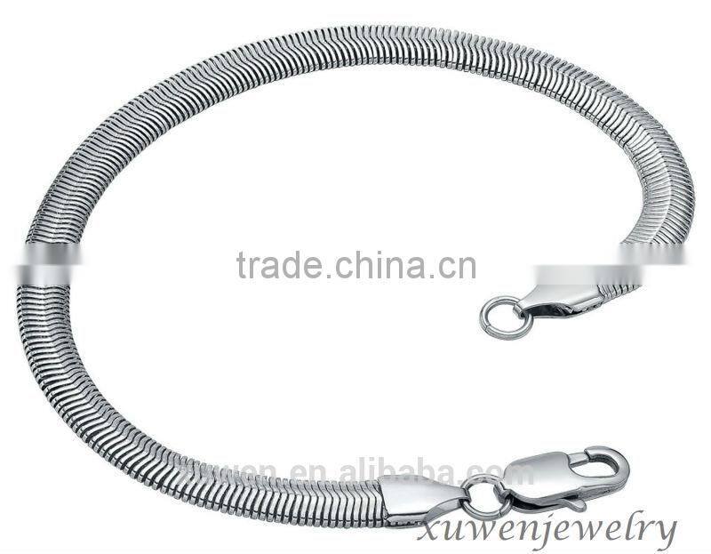 3.0mm mens flat stainless steel snake chain