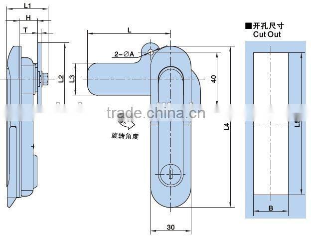 High quality Zinc alloy panel lock