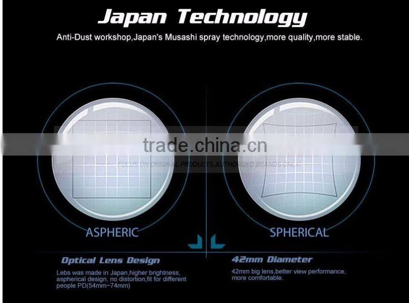 Google cardboard HeadMount VR BOX 2.0 Version VR 3D Glasses for 3.5"-6.0" Smart Phone + bluetooth remote controller with package