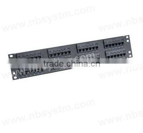 48 port UTP Cat5e Cat6 Patch Panel 19" 2U, 110 IDC