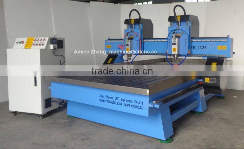 2 Heads 2 Rotary Axis Flat Cylinder Engraving Machine CNC Router DSP A18 4 Axis System ZK-1325