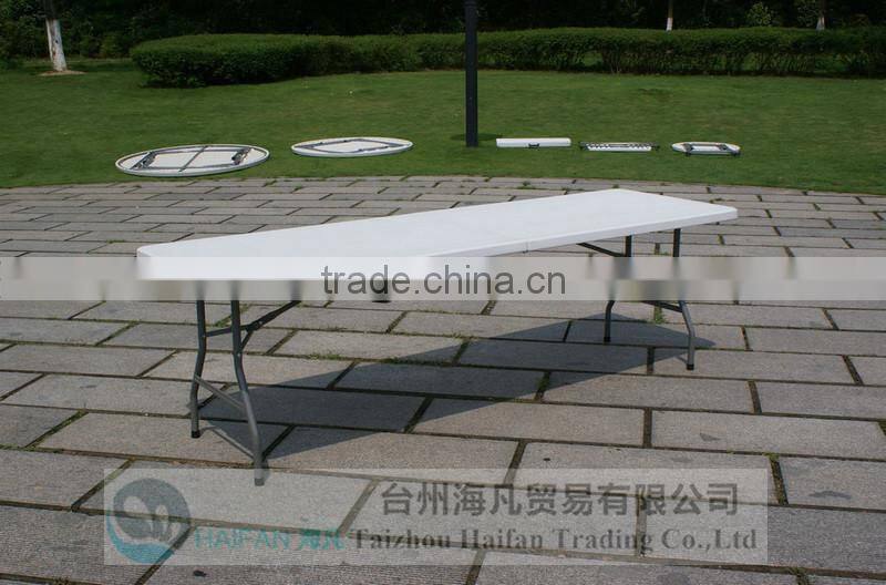 adjustable plastic 8 seater dining table/240cm high quality folding dining table