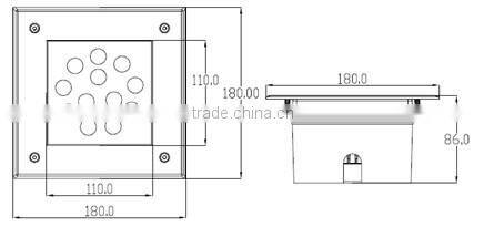 LED Inground Light IP68 Waterproof 6W 9W 12W 18W led outdoor lighting