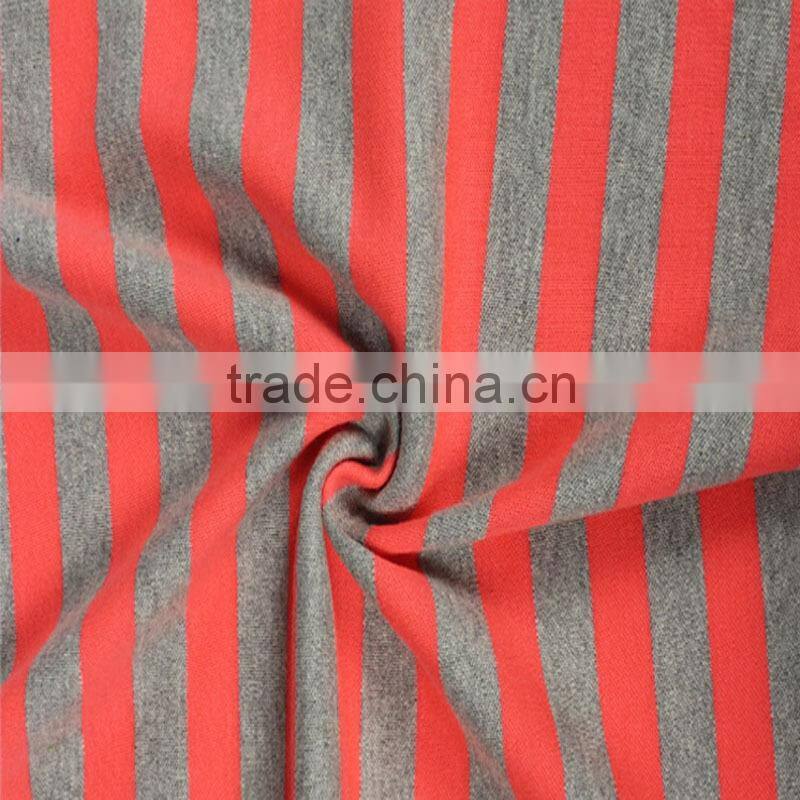 95% cotton 5% double-sided spandex stripe jersey knit fabric