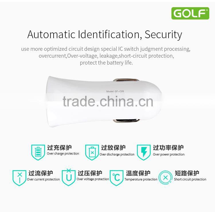 GOLF good quolity qc2.0 car charger hot new products for 2015 12v qc 2.0 car battery charger for mobile phone
