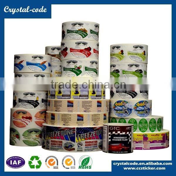 Self-adhesive label printing transparent beer bottle label for hdpe bottles