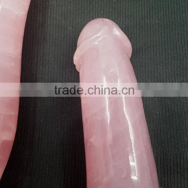 Natural Polished Roze Quartz Crystal Dildos for Women Masturbation