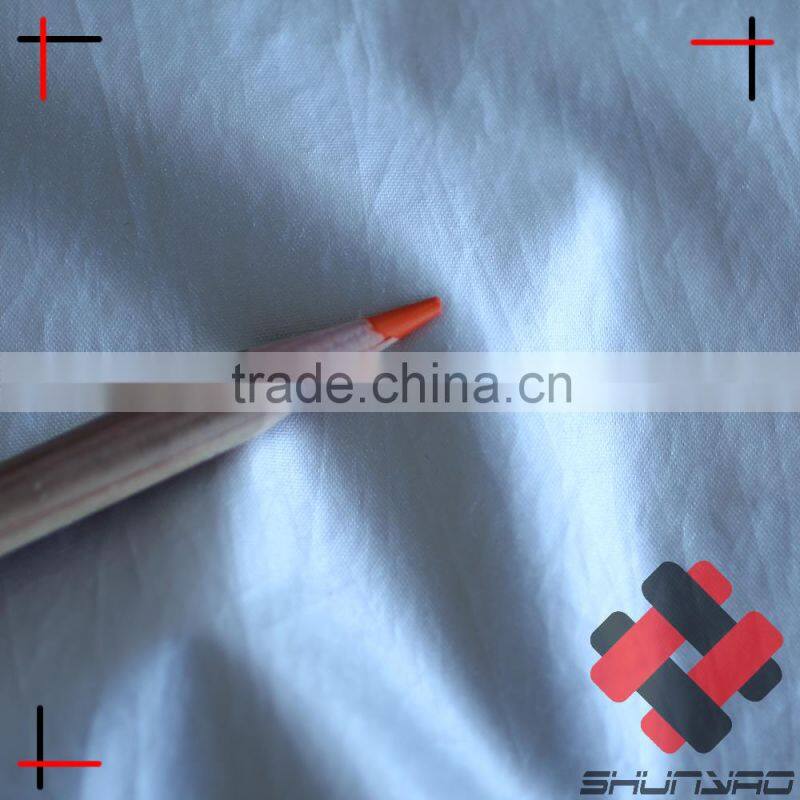 waterproof polyester taffeta shiny PU silver coated fabric for coat down jacket