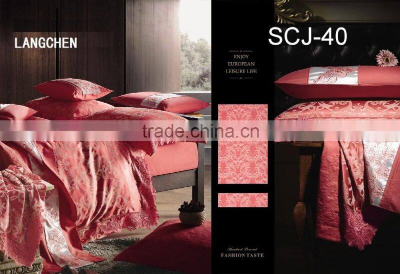 wedding lace embroidery bedding set