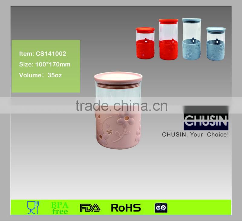 clear round glass mason jar /gaint mason glass jar