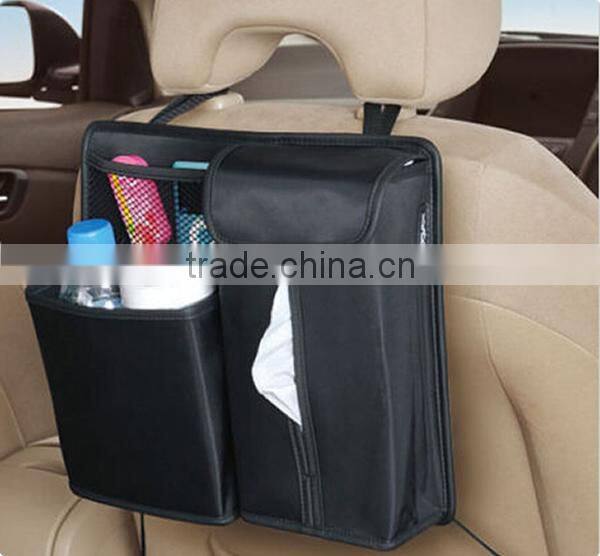 Multi Functions Black Big Volume Organiser Storage Bag For Auto Car Seat