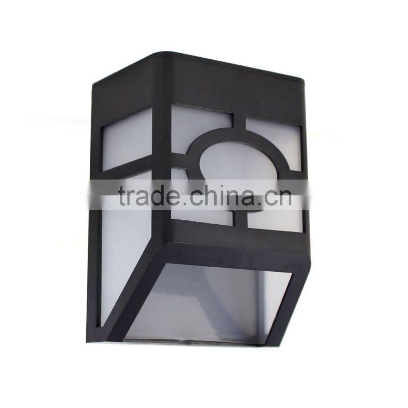 decoration hotel or garden black abs RetroStyle waterproof solar wall lamp