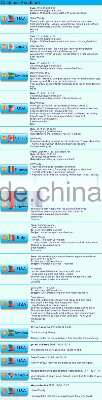 Trade Assurance heat-cut embroidered jeans badge