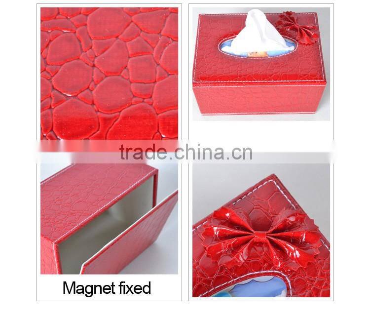 High quality custom leather tissue box