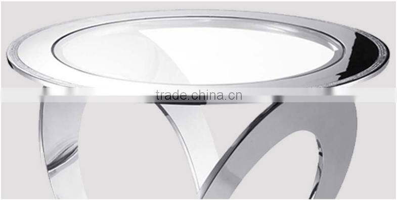 glass top stainless steel chair footstool