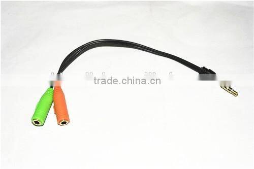 Top grade cabletolink Gold 3.5mm Headphone Splitter Jack Male to 2 Dual Female Cable