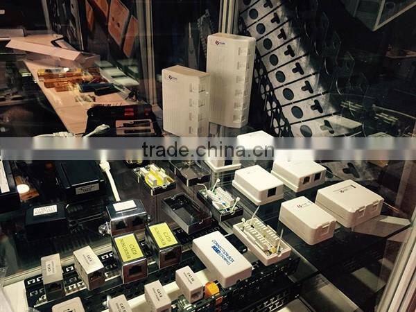 LY-SB42-S-C5e In-line coupler RJ45 keystone connector box female to female CAT5e coupler Shielded Type 180 Degree