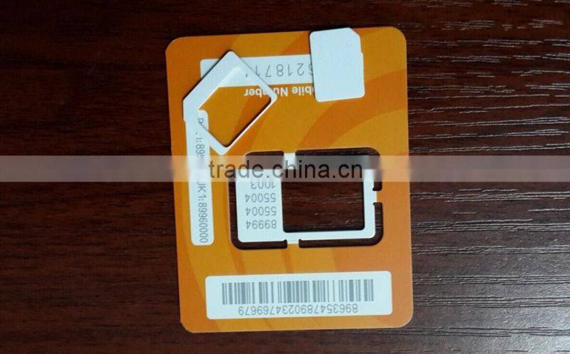 2FF/3FF/4FF GSM SIM Card for Telecom and Operator