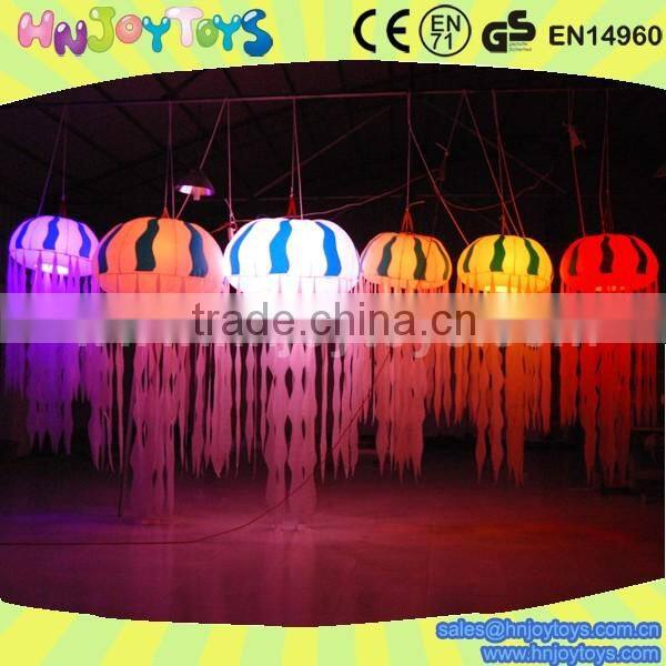 Led lighting hanging jellyfish inflatable party decor