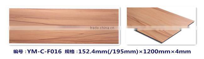 Indoor Wood Grain Click Planks rubber Flooring