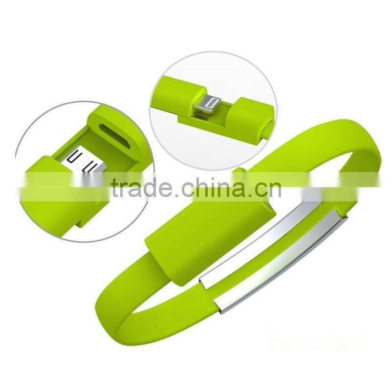 Give Away Colorful Options Wristband Usb Gift Data Cable