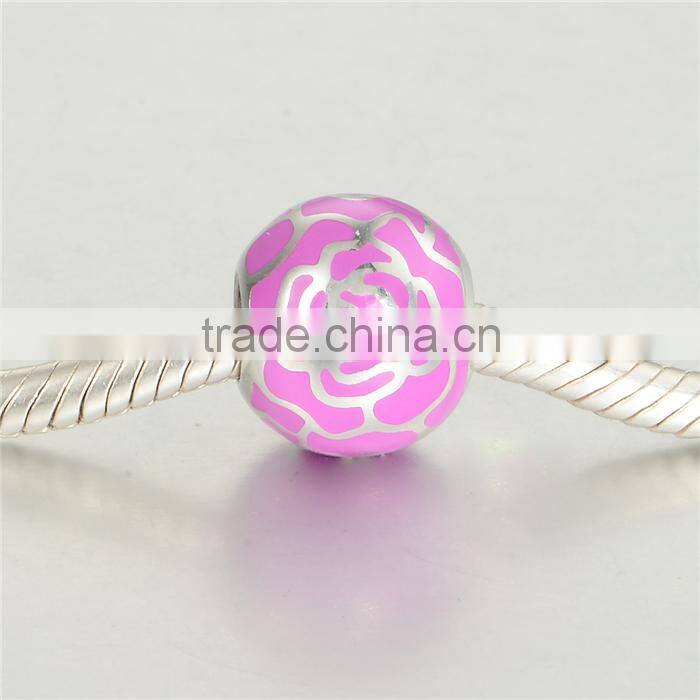 Fashionable European Style Enamel 925 Sterling Silver Charm Beads
