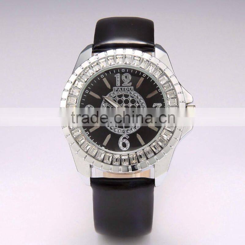 New Gold steel watches Luxury Women Watch calendar diamond lady watch