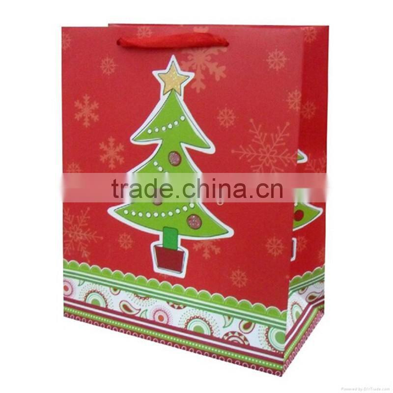 Fashion luxury Christmas gift paper bag making machine price