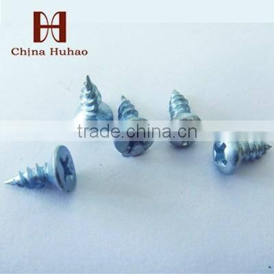 carbon steel white zinc phillips flat head self tapping screw