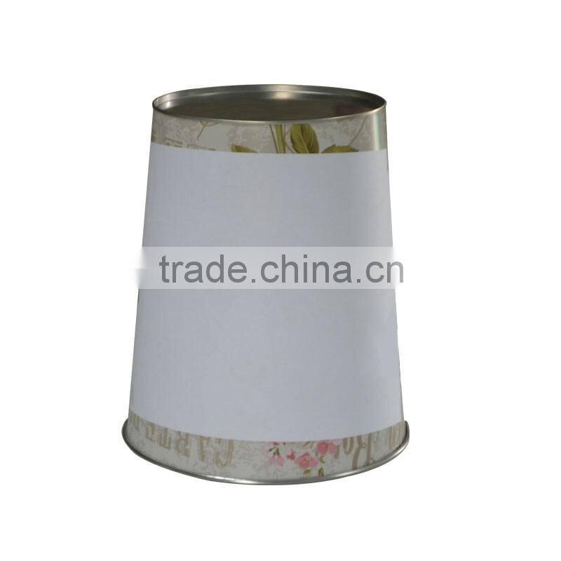 flower shaped rubbish storage tin metal tin cans/garbage tin box metal can