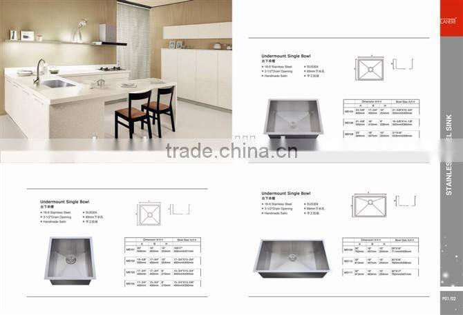 Corner Kitchen Sink Handmade Stainless Steel