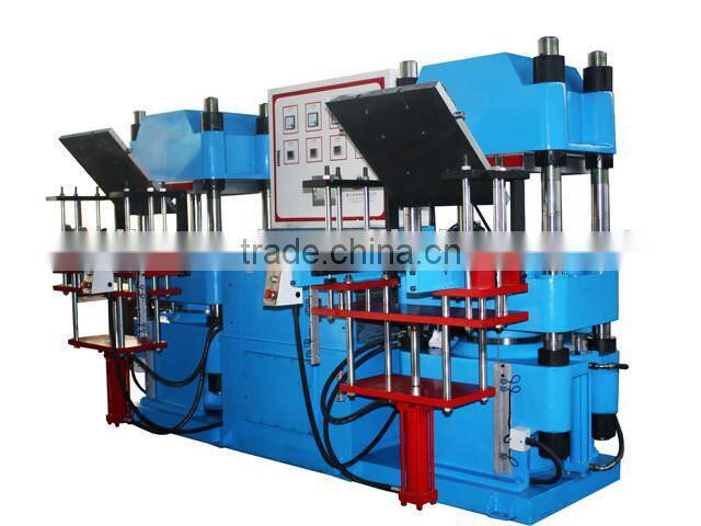 Automatic double side station compression molding machine/rubber platen vulcanizing press machine