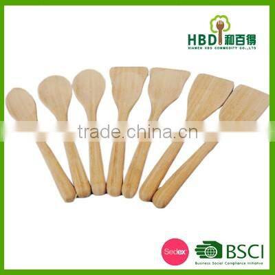 Durable design of wood slotted spoon bamboo slotted spoon