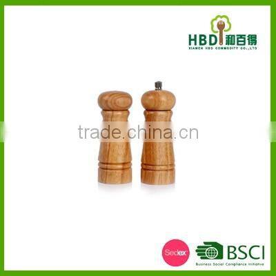 Kitchen wooden manual pepper mill, pepper grinder ,salt shaker