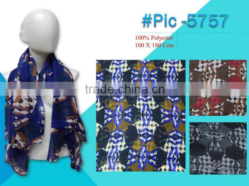 Fancy polyester prints scarf 2016-2017