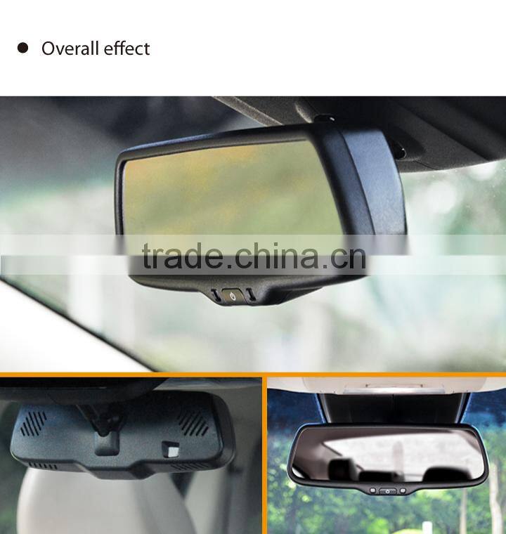 7.3 inch car rear view mirror monitor auto brigtness adjustment and 3 cameras video inpur