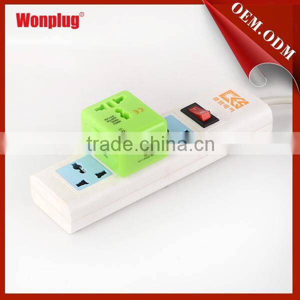 Smart appearance mini universal 1 usb travel adapter with LED light