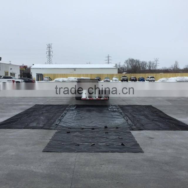 18oz PVC Lumber Tarps 16' x 27' With 4' x 8' Flap/Tail Made with Heavy Duty 18 Oz Vinyl2 Rows of "D" Rings on all 4 sides