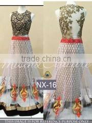 Vibrant White Net Designer Lehenga Choli/Online shopping for Indian lengha choli