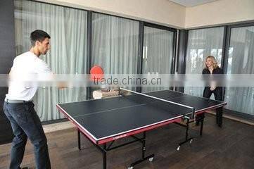 Movable folded portable table tennis table