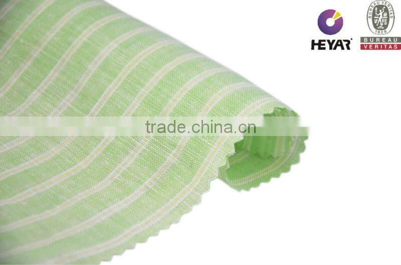 Linen Yarn Dyed Stripes Fabric