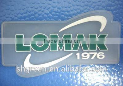 2D or 3D transparent PVC rubber patch for sportwear