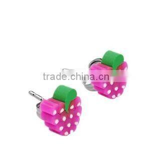 2016 hot sale 316L surgical stainless steel ear studs Fruits wholesale body piercing jewelry