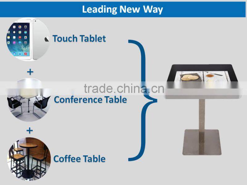 Full HD touch screen monitor digital signage restaurant touch table, android/ windows interactive coffee table