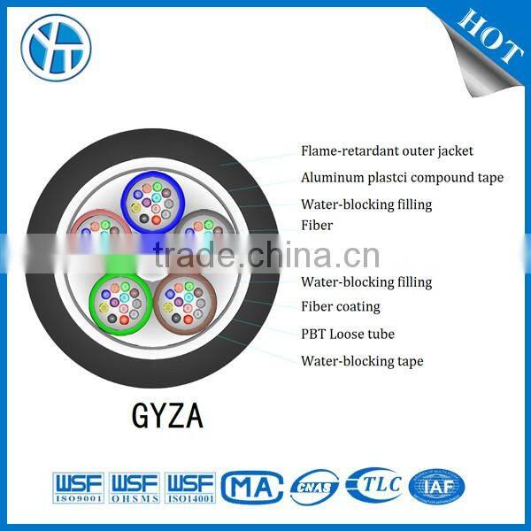 GYZA Layer half-dry loose tube Aluminium PE sheath Flame-retardant outdoor fiber optic cable